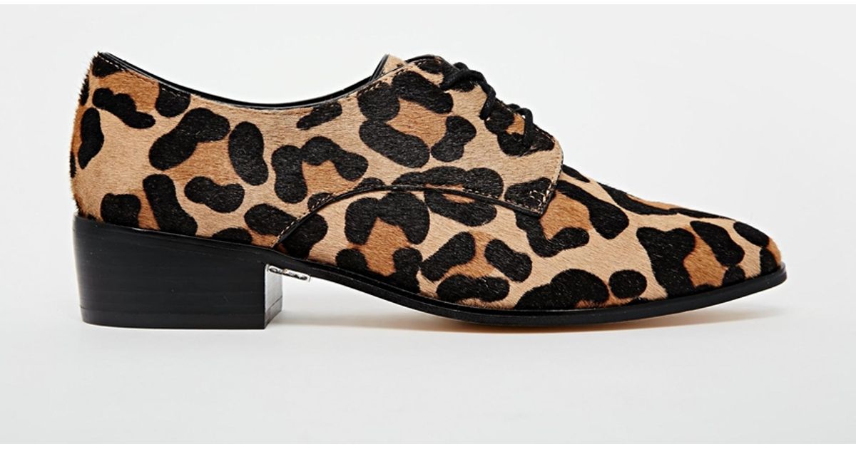 dune leopard print flat shoes