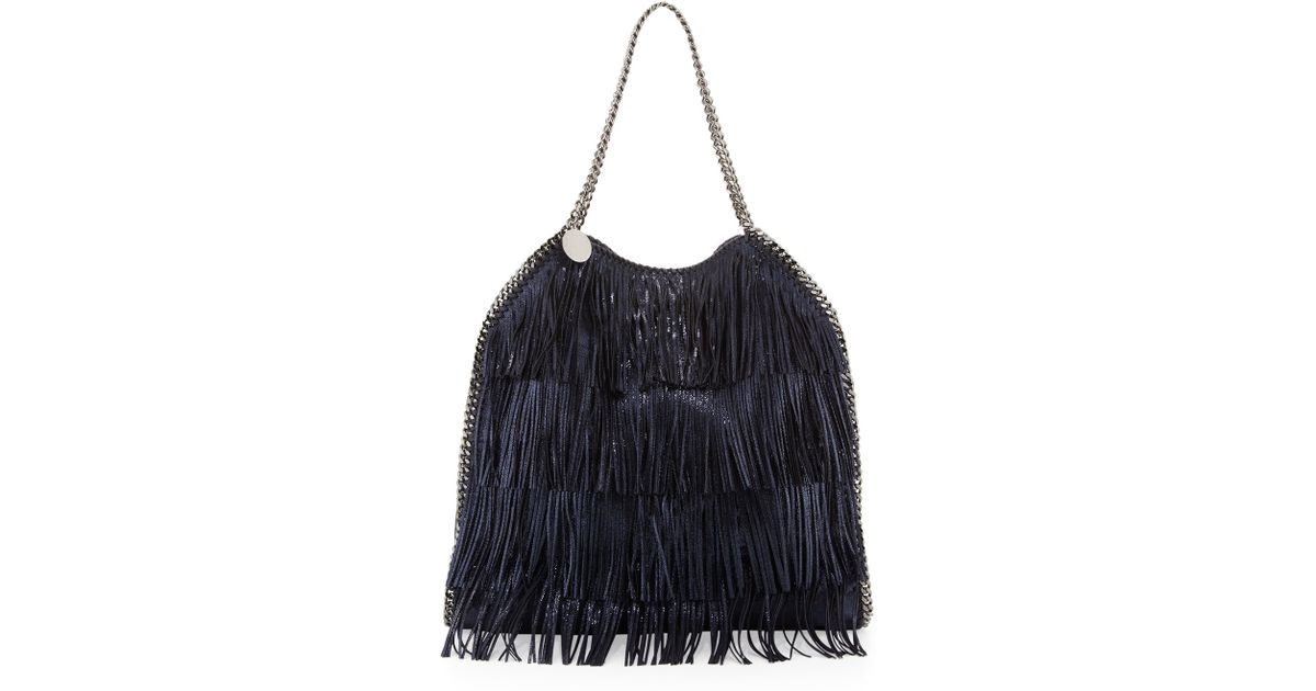 Stella Mccartney Blue Falabella Large Fringe Tote Bag Stella Mccartney Blue Falabella Large Fringe Tote Bag