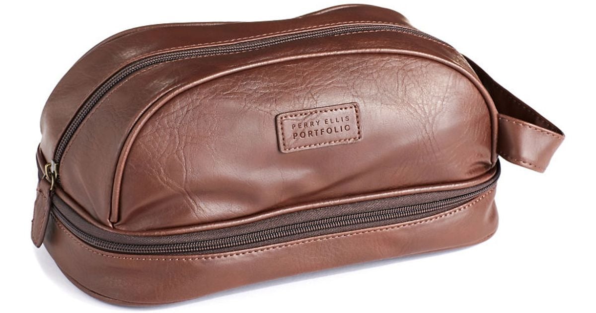Lyst Perry Ellis Travel Kit, Portfoilio Travel Kit in Brown for Men