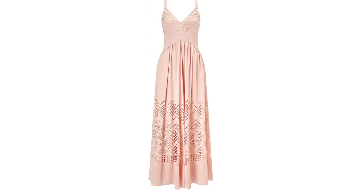 Lyst - Temperley london Azure Strappy Dress in Pink