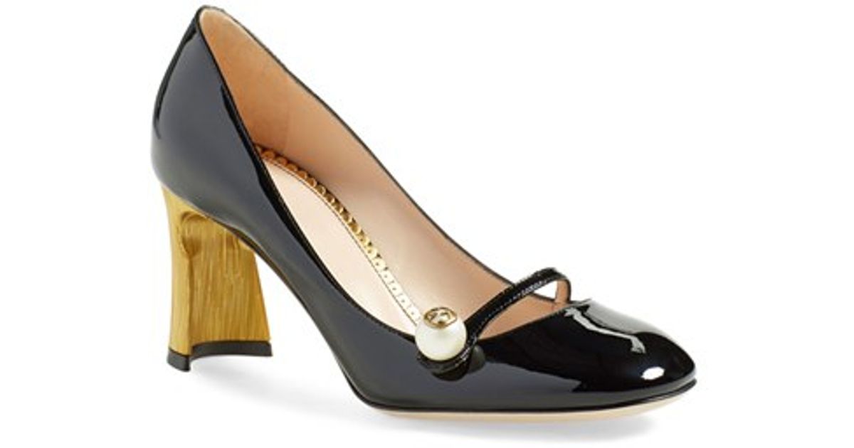 Download Gucci Arielle Patent-Leather Pumps in Black | Lyst
