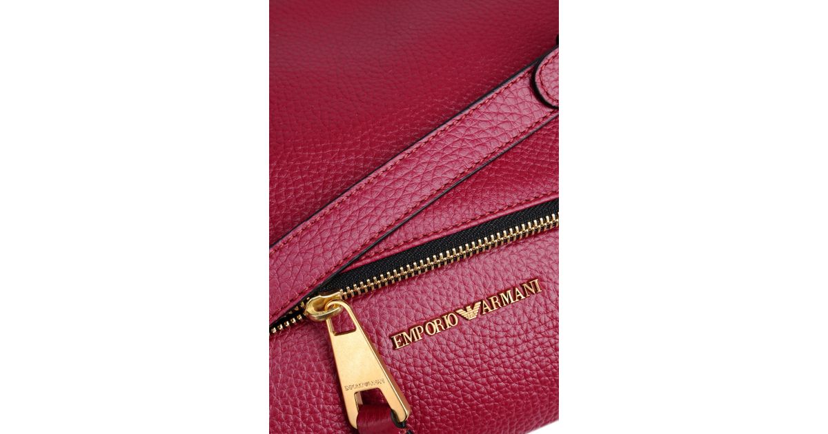 Lyst - Emporio Armani Shoulder Bag In Printed Calfskin in Red
