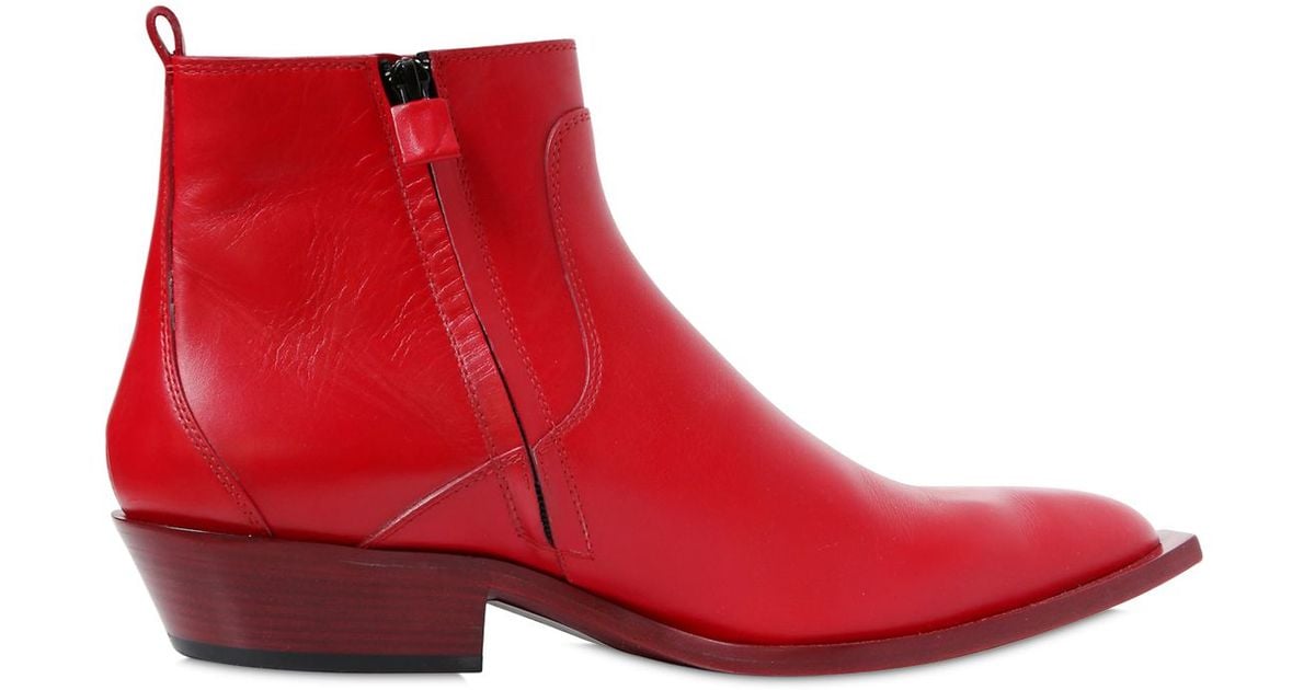 Lyst Costume National 40mm Smooth Leather Ankle Boots in Lyst Costume National 40mm Smooth Leather Ankle Boots in