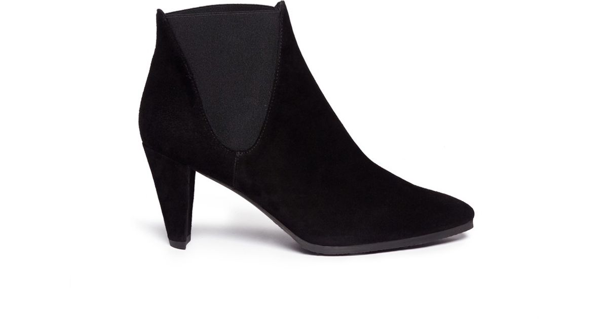 stuart weitzman laine suede chelsea boots