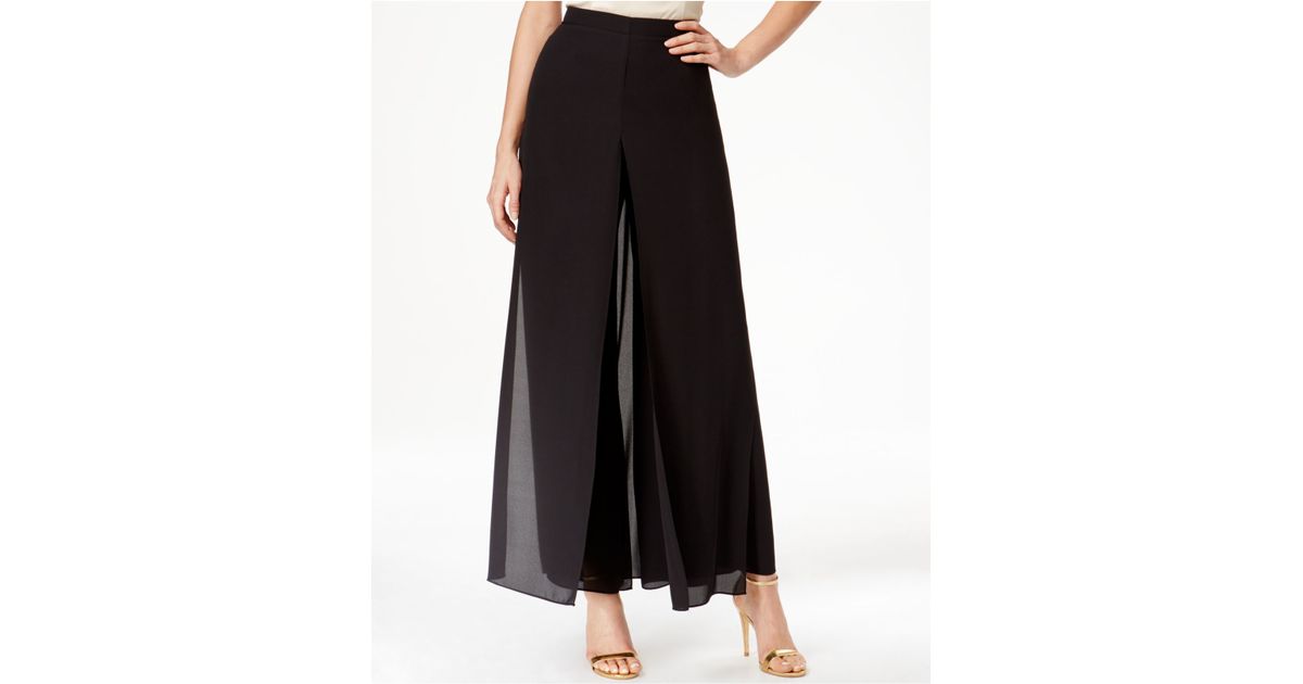 overlay palazzo trousers