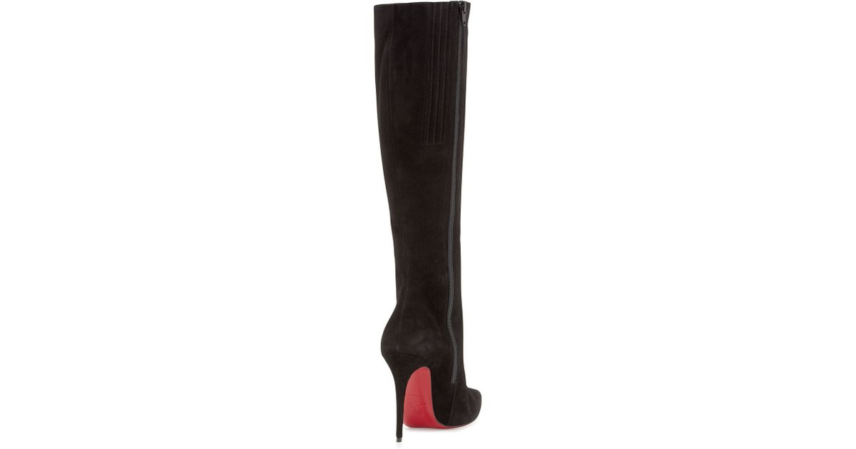 louboutin pointed boots