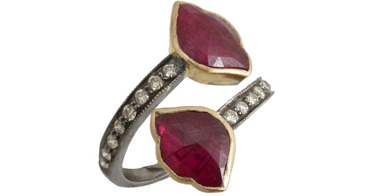 Ruby diamond ring wrap