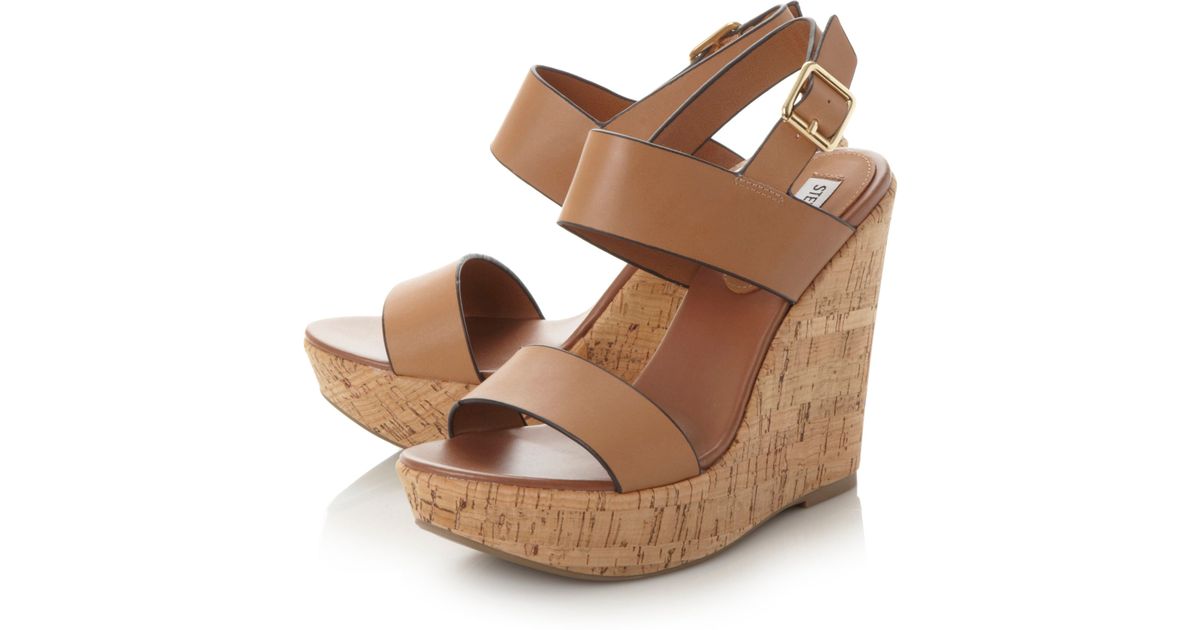 steve madden tan wedges