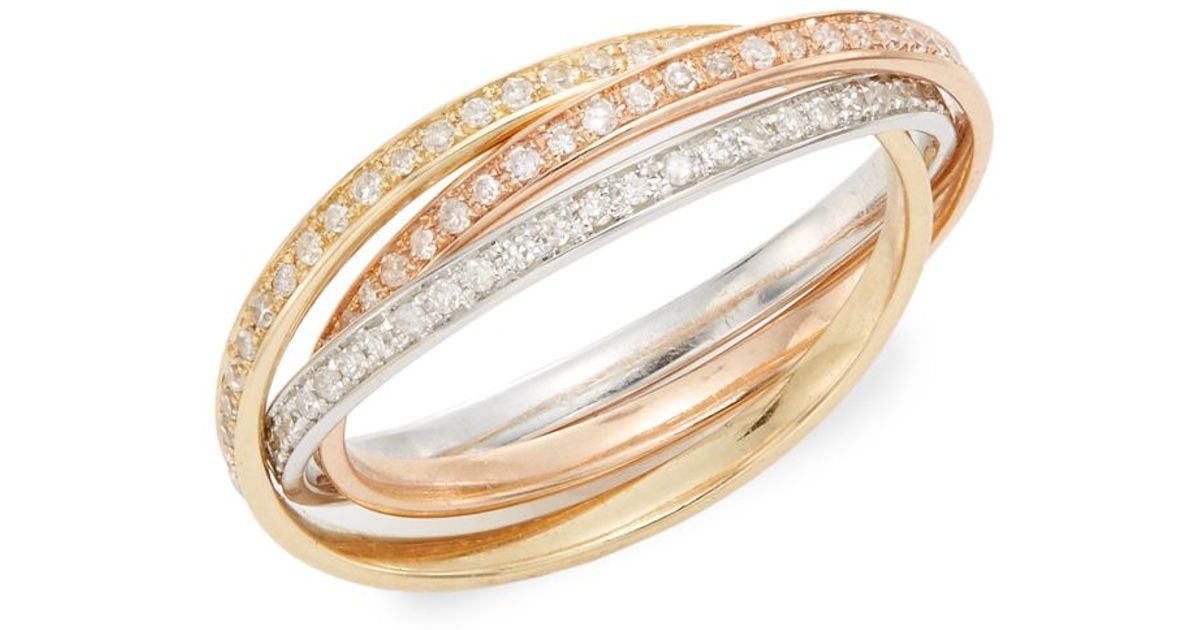 Effy Diamond K White Yellow Gold Ring Effy Diamond K White Yellow Gold Ring