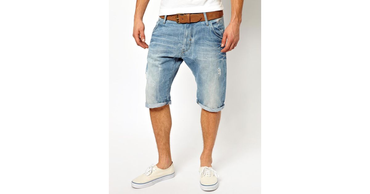 Lyst GStar Raw G Star Denim Shorts Arc 3d Loose Tapered Light Aged