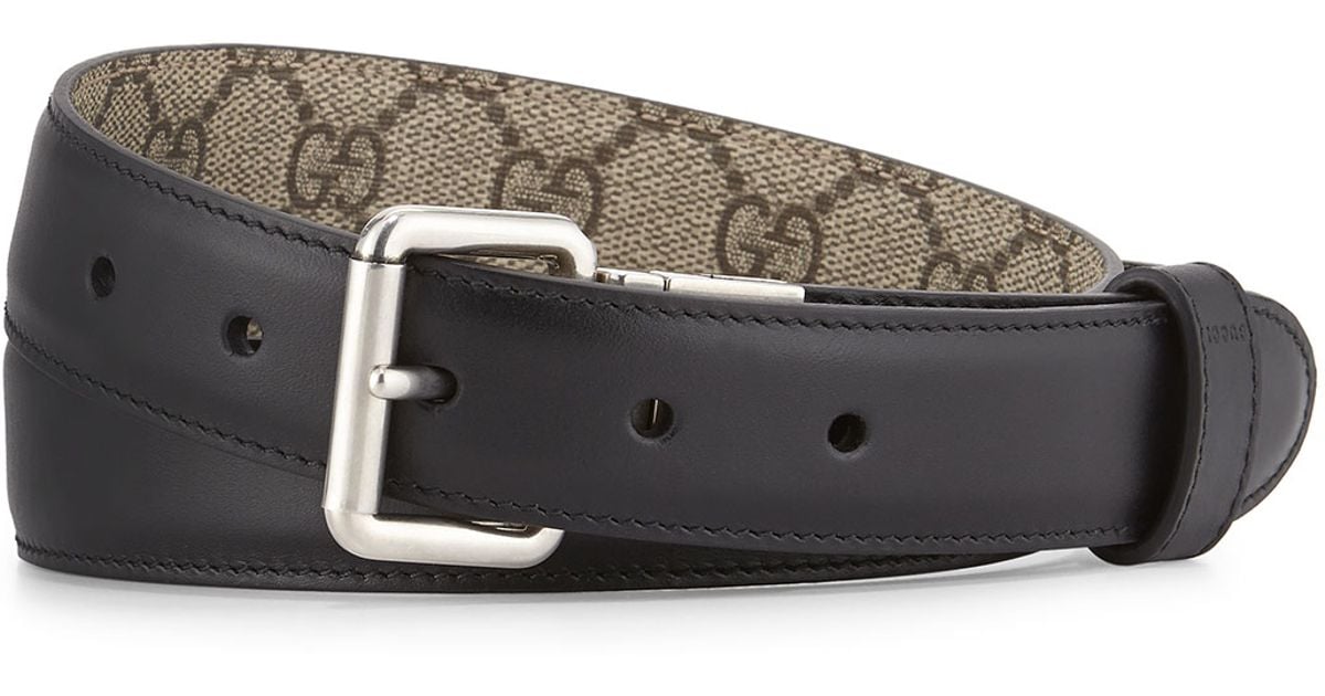 Gucci Gg Monogram Reversible Belt in Black | Lyst