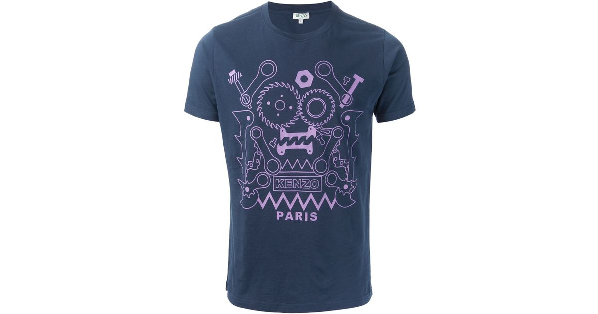 kenzo t shirt mens blue