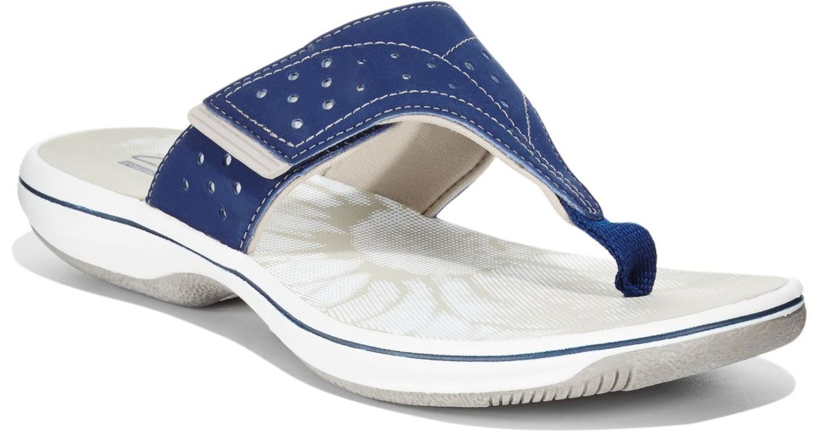 Lyst - Clarks Collection Women's Brinkley Star Flip Flops in Blue