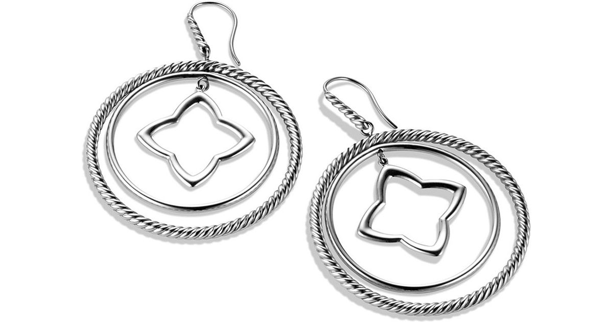 Lyst David Yurman Quatrefoil Large Earrings In Metallic