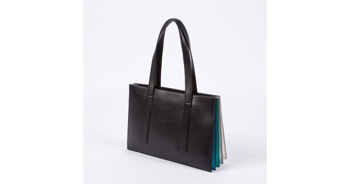 Lyst Paul Smith Women S Black Concertina Small Tote Bag In