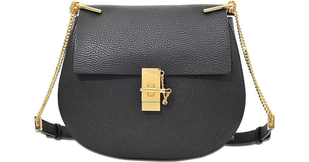 handbags chloe online - Chlo Drew Medium Saddle Bag in Black | Lyst