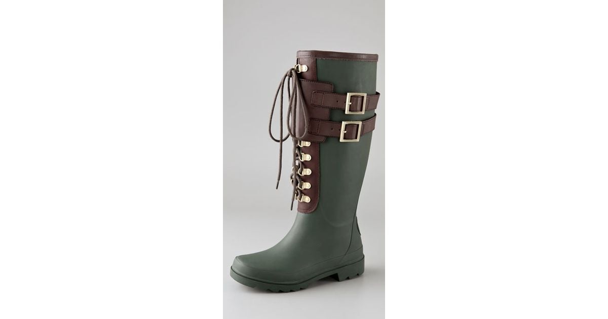 tory burch rubber rain boots
