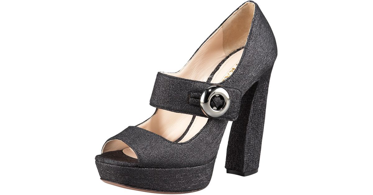 open toe mary jane pump