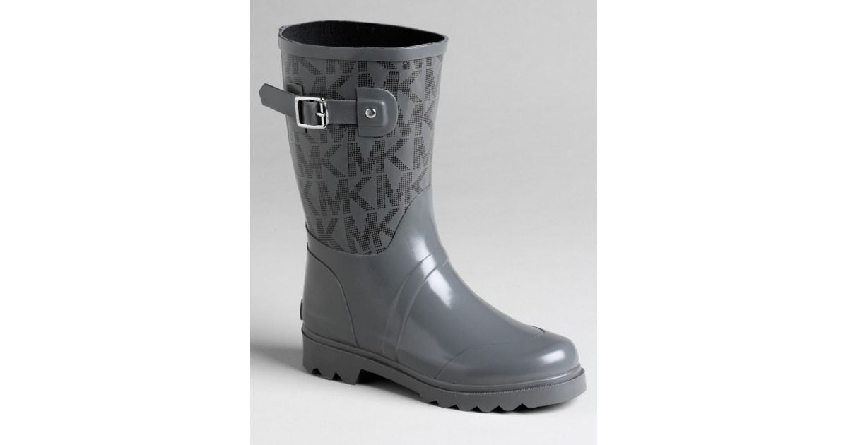 Lyst - Michael michael kors Mid-high Rain Boots in Gray