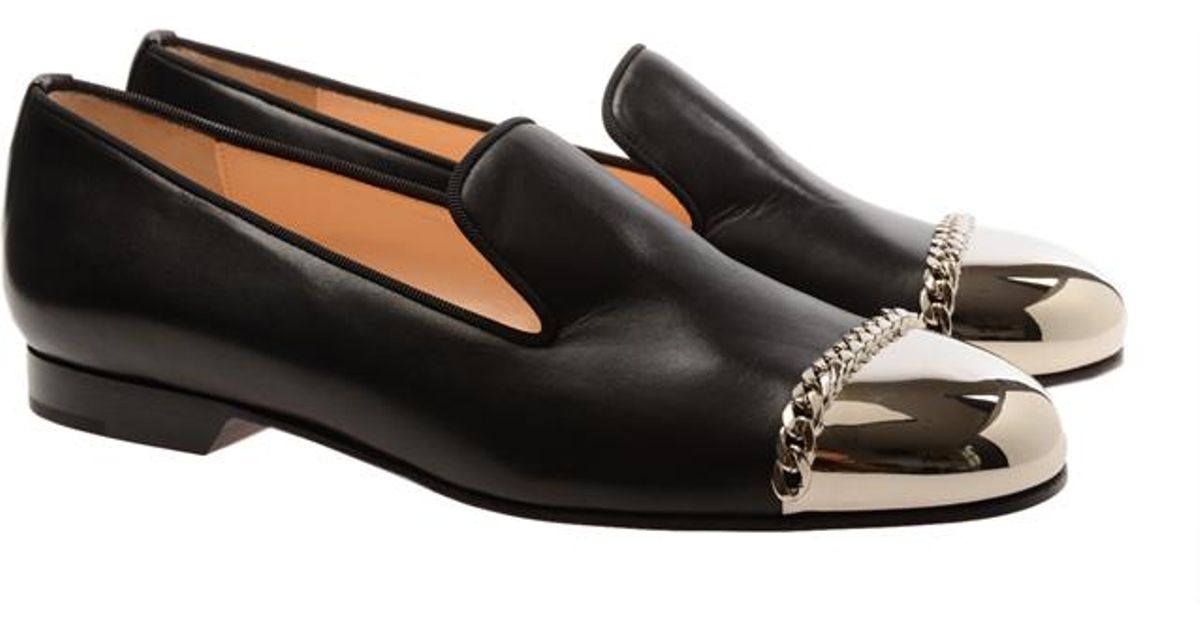 Christian louboutin Rollergirl Leather Dress Slippers in Brown ...  