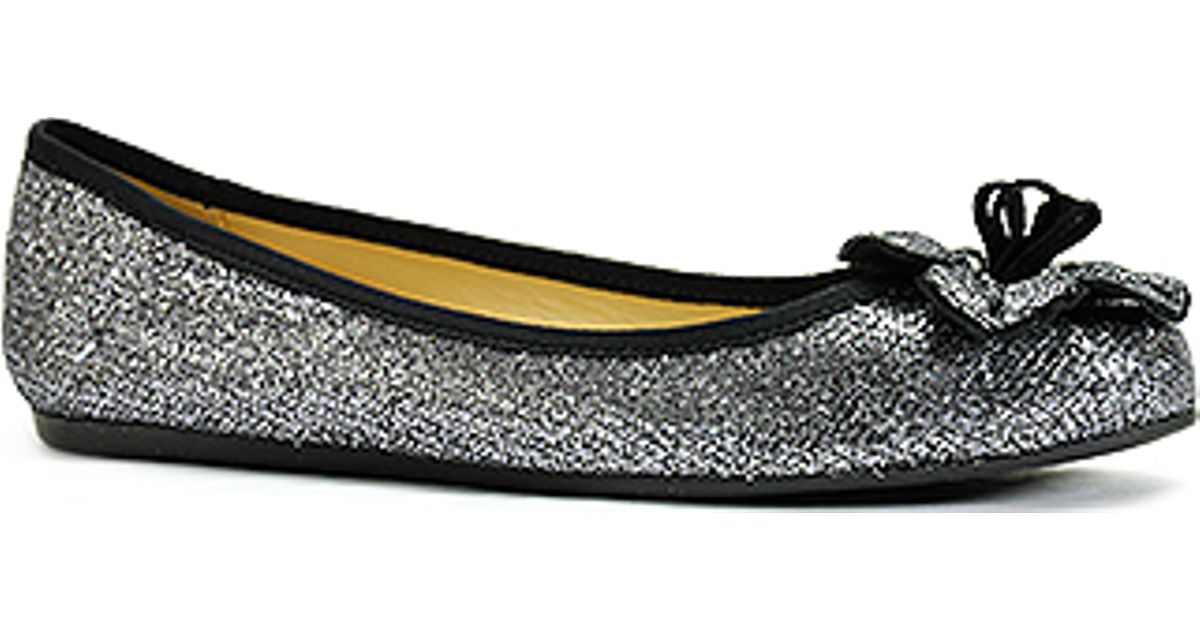 Kate spade new york Jill Glittercoated Leather Ballet Flats in