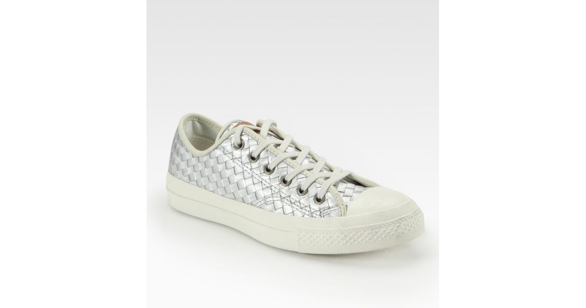 converse woven leather