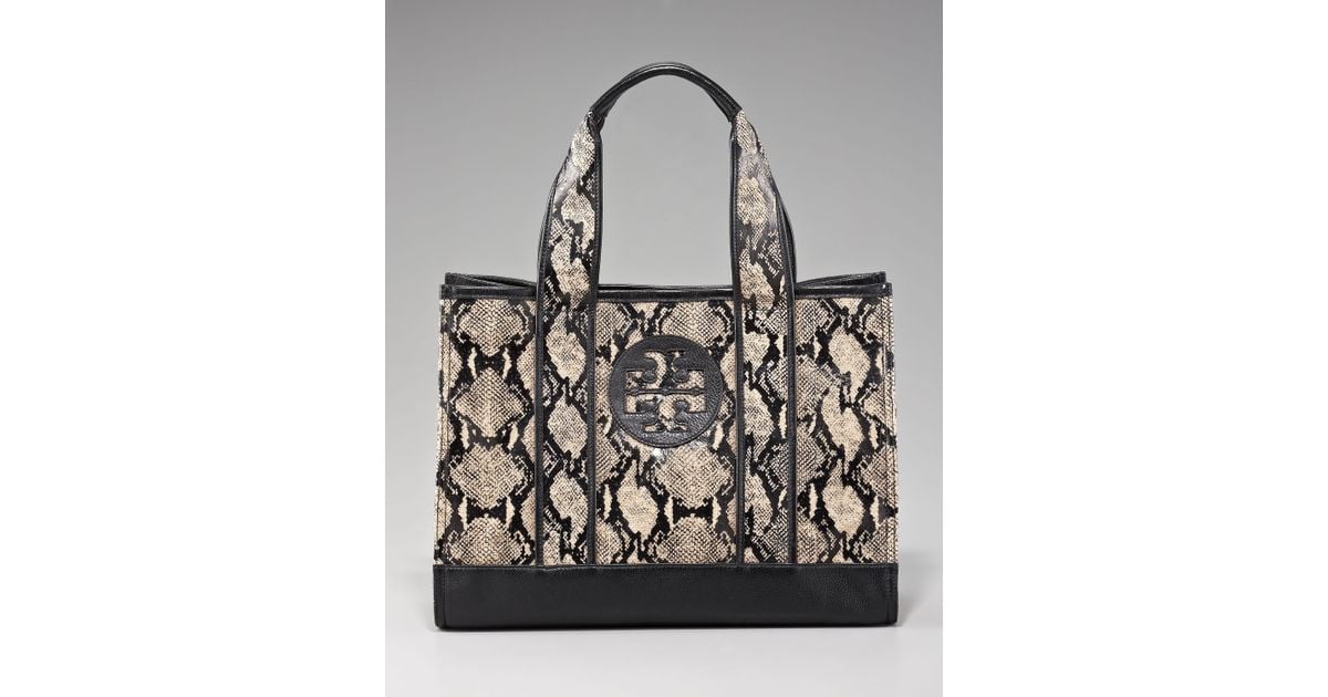 tory burch snakeskin tote