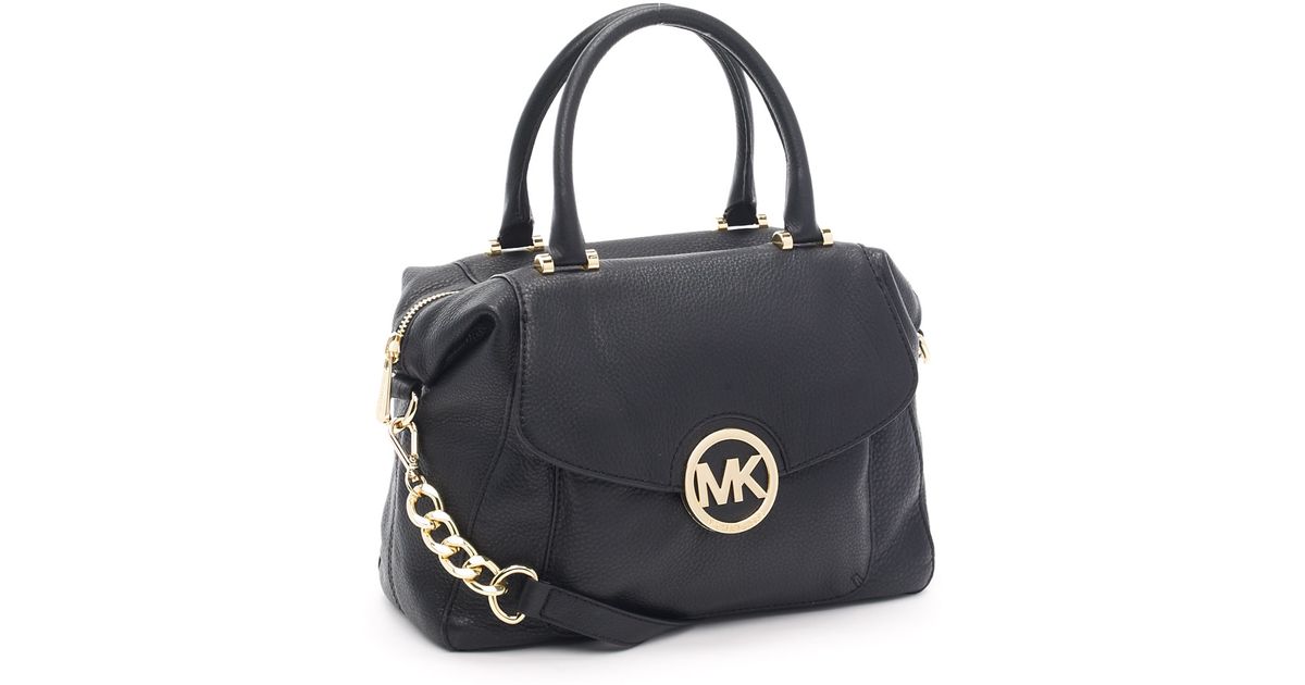 Lyst Michael Kors Large Fulton Satchel Black In