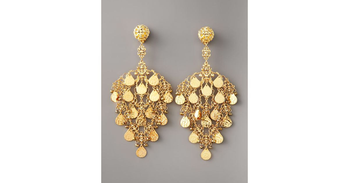 Lyst Jose Maria Barrera Gold Filigree Chandelier Earrings In Lyst Jose Maria Barrera Gold Filigree Chandelier Earrings In Metallic