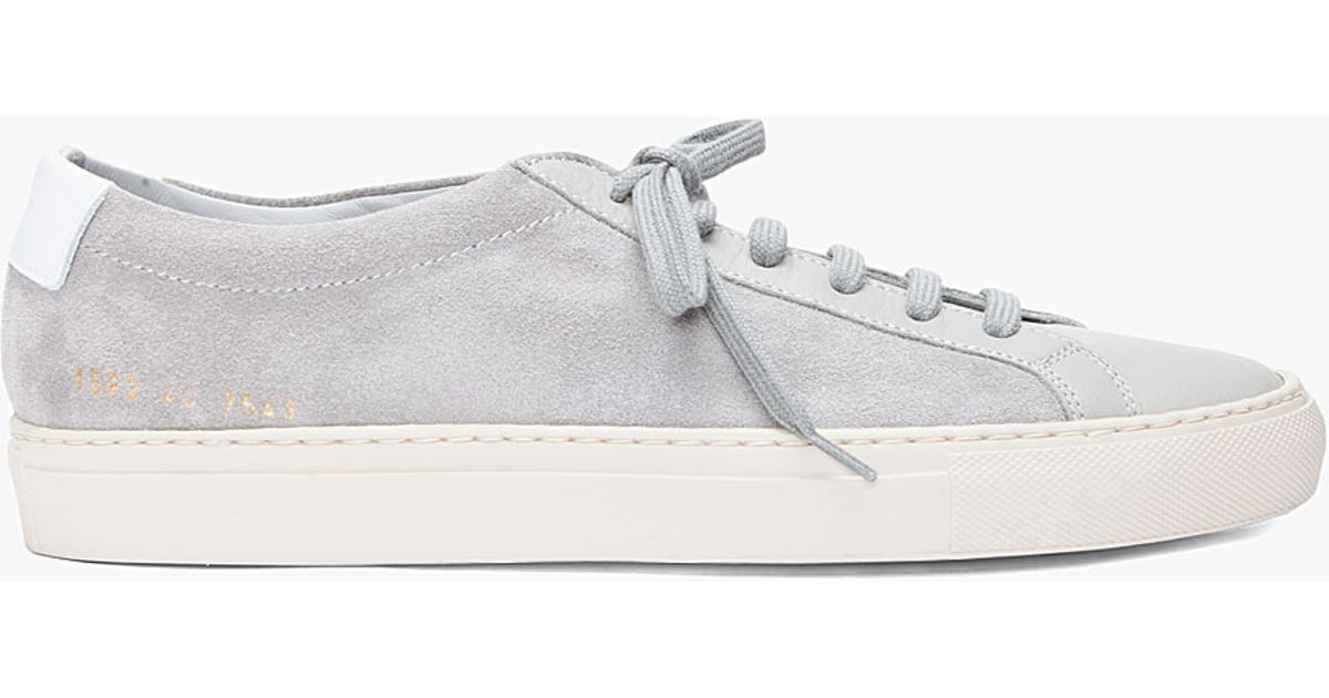 common projects gray suede