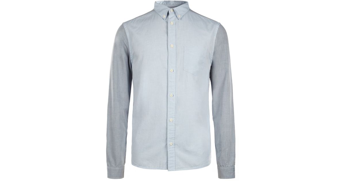 Lyst - Allsaints Emmons Long Sleeved Shirt in Gray for Men