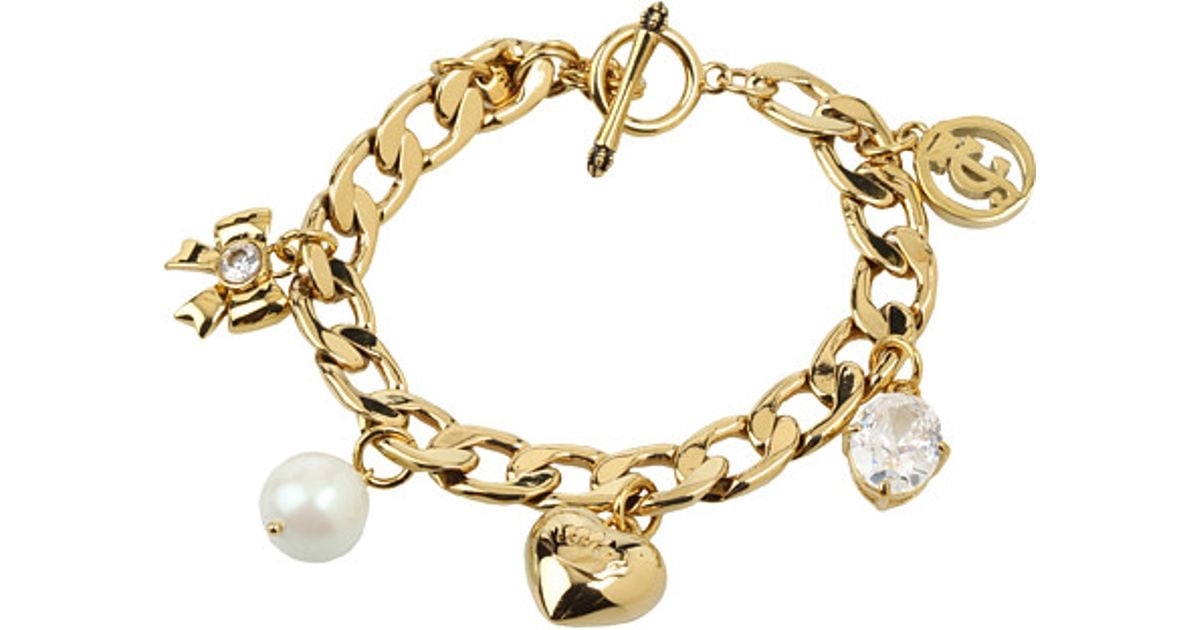 Lyst Juicy Couture Iconic Pre Embled Charm Bracelet In Metallic