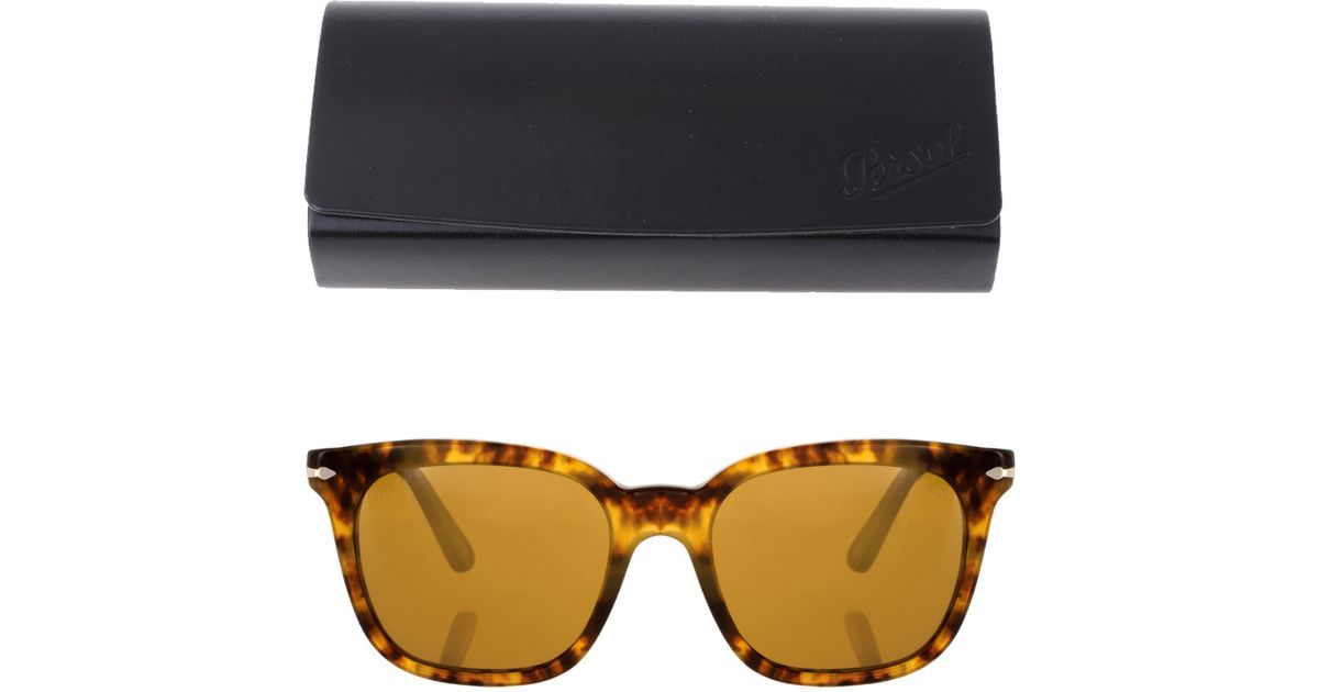 Lyst Persol Persol Wayfarer Sunglasses In Brown For Men