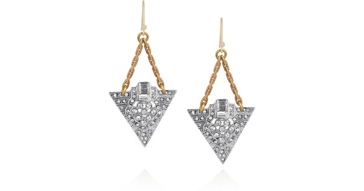 Lulu Frost Metallic Beachbreak Gold And Silverplated Diamanté Earrings Lyst