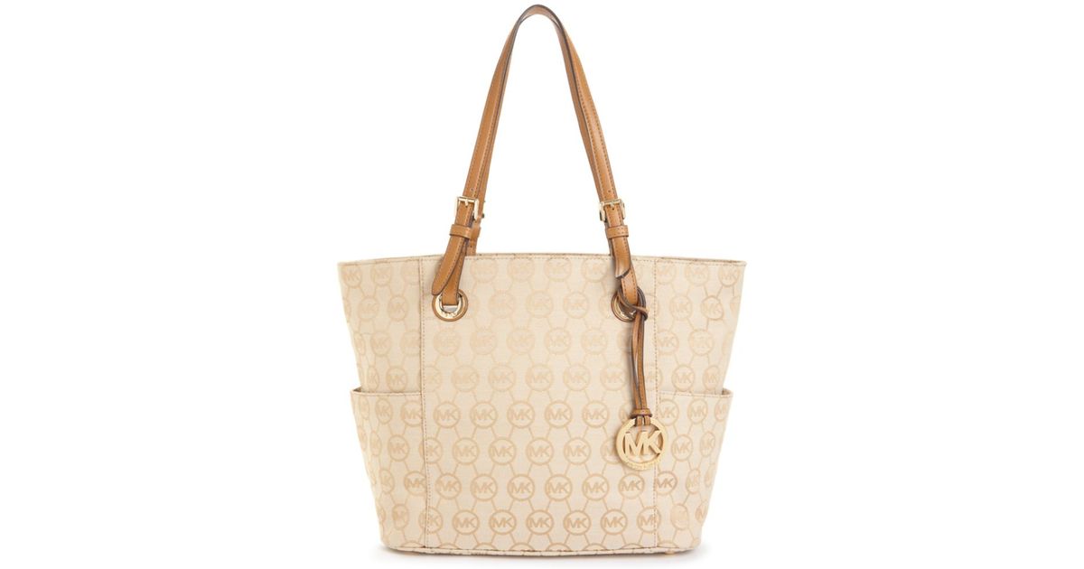 michael kors east west signature tote bag