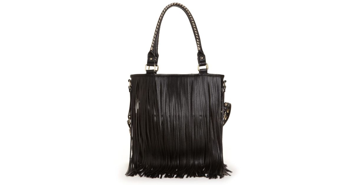 Lyst Steve Madden Bfarrah Fringe Tote In Black