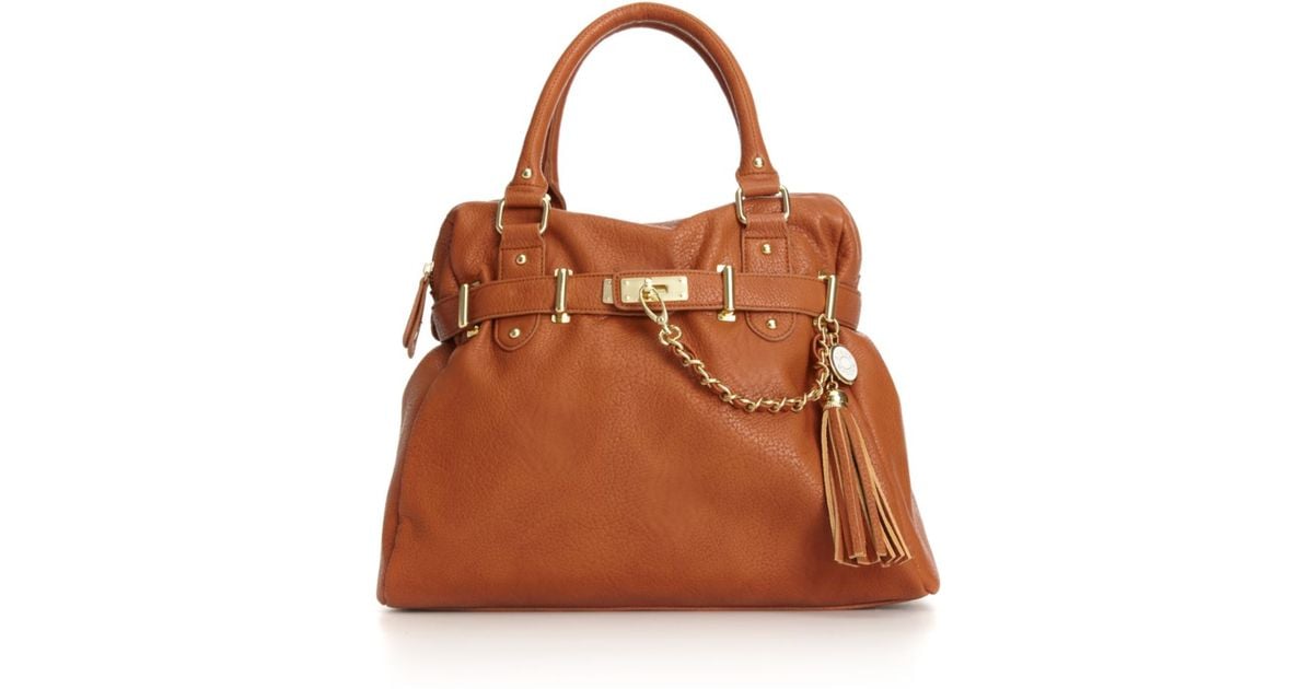 steve madden cognac satchel