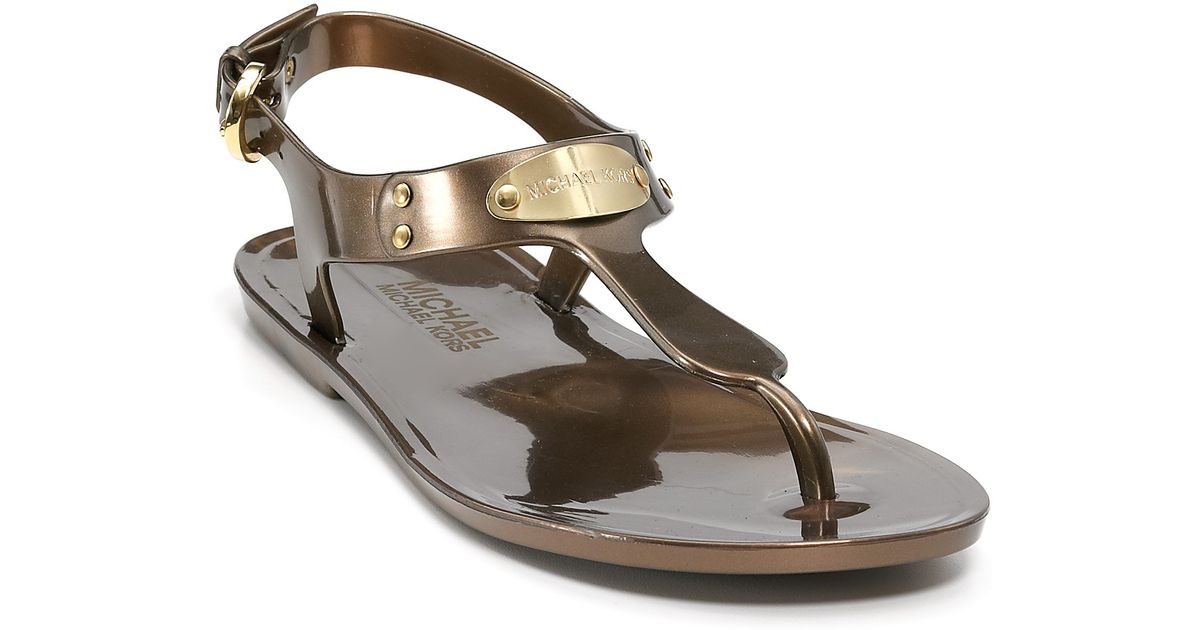Lyst - Michael Kors Michael Sandals Mk Plate Jelly in White