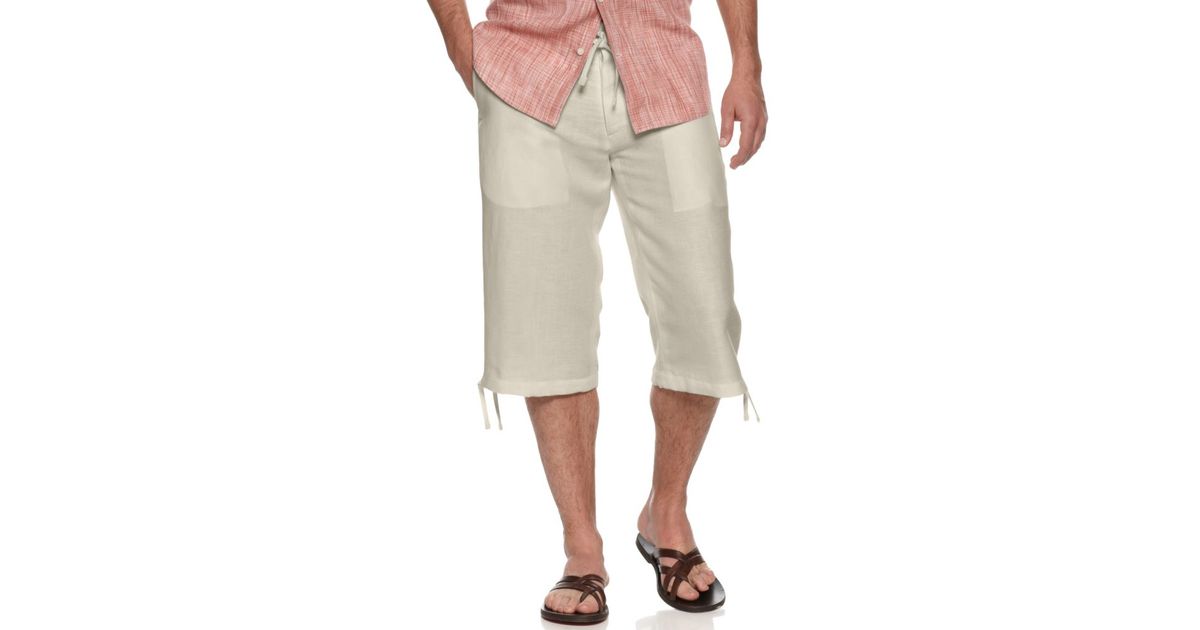 perry ellis linen shorts