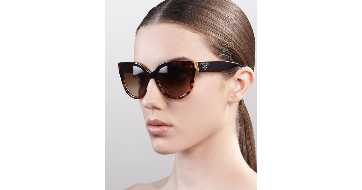 prada havana cat eye sunglasses