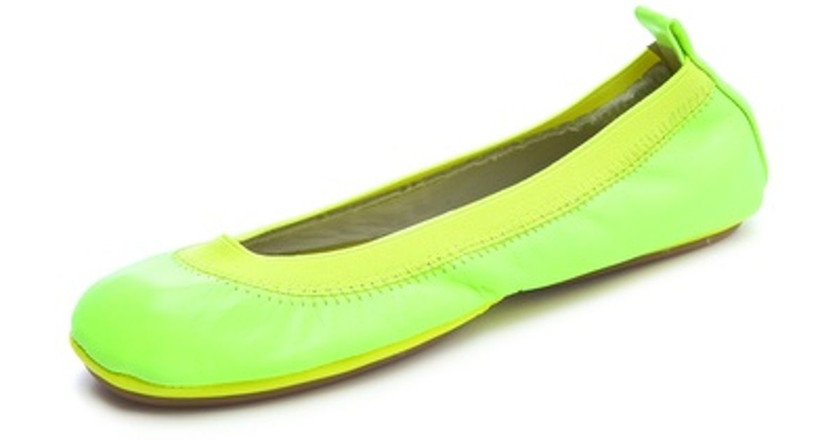 elasticized ballet flats