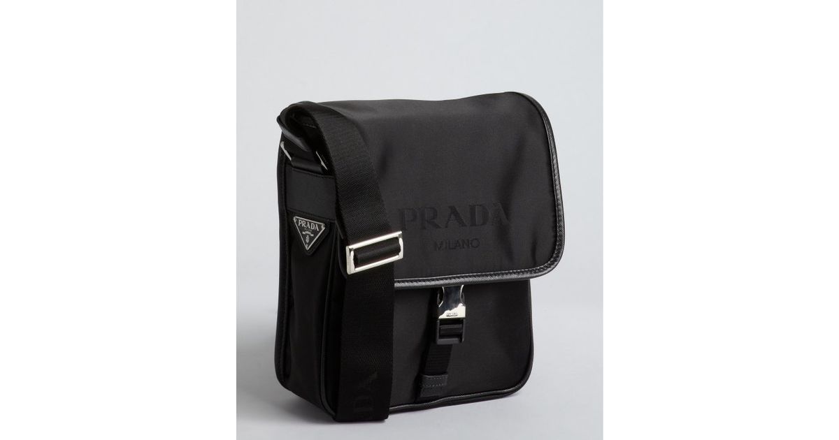 Prada Black Nylon Small Travel Bag in Black for Men | Lyst  