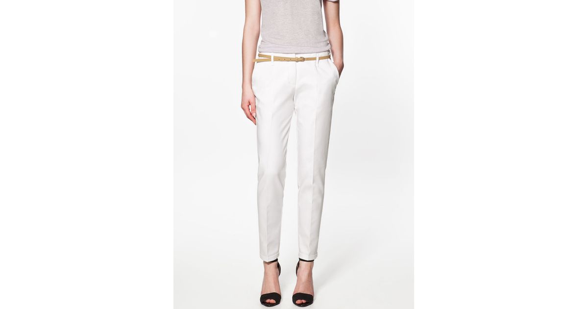 zara trousers with turn up hem