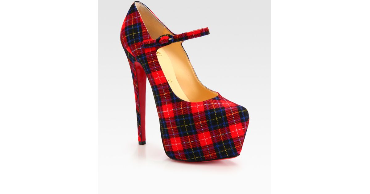 christian louboutin tartan mary jane christian louboutin tartan mary jane