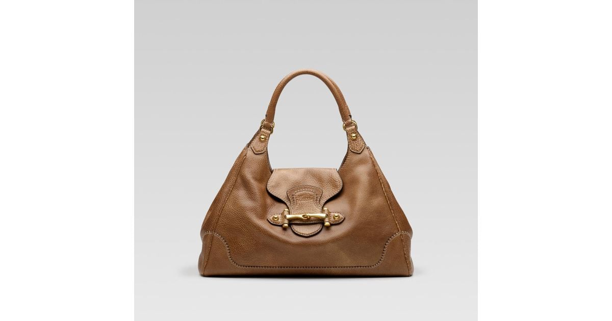 Lyst Gucci New Pelham Large Shoulder Bag With Horsebit Detail In Brown