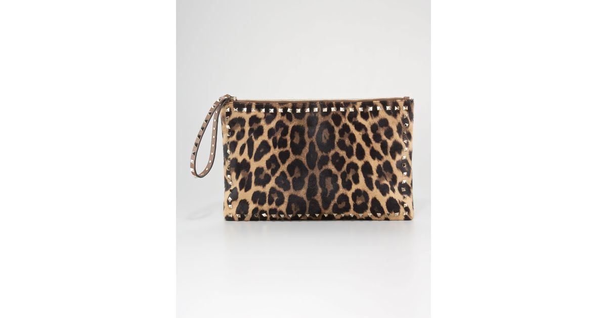 valentino leopard clutch