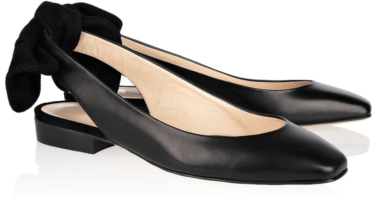 flat leather slingbacks
