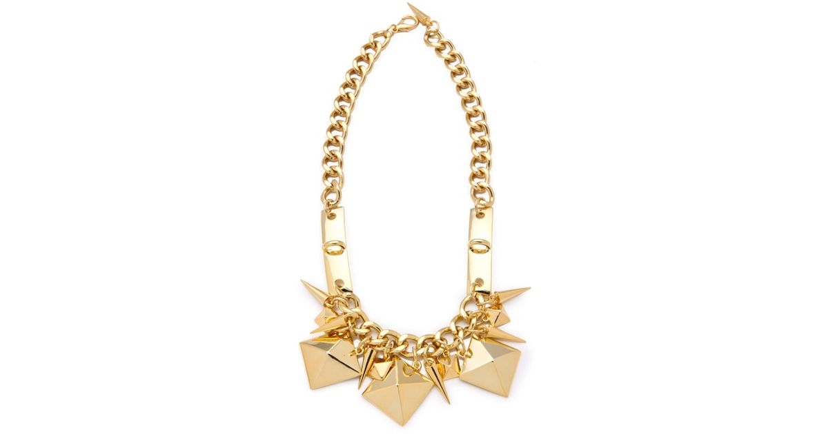 Lyst Fallon Extra Large Stud Swag Necklace in Metallic