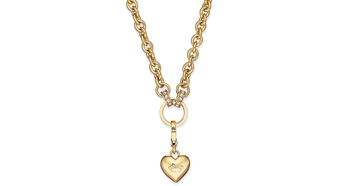 Lyst Juicy Couture Gold Tone Chunky Link Charm Catcher Necklace In Lyst Juicy Couture Gold Tone Chunky Link Charm Catcher Necklace In Metallic