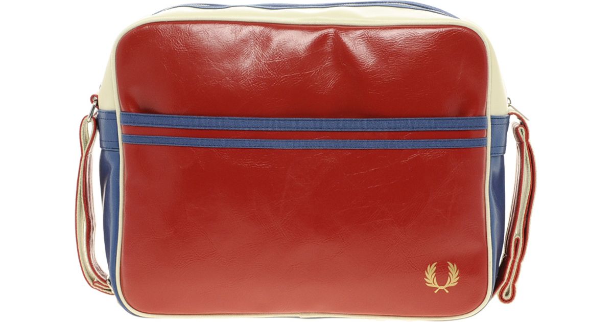 Lyst - Fred perry Messenger Bag in Red for Men